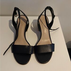 Aldo Black Ankle Strap Sandals